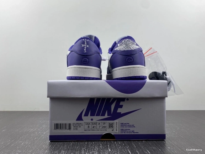 Kicktheory DM7890-386 X 1 TRAVIS SCOTT OFF-WHITE X CUSTOM JORDAN AIR 0810